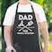 APRON DADDY Apron for Dad The Man The Myth The Grill Master Adjustable Large 1 Size Fits All PolyCotton Apron with 2 Pockets Grill Gift Apron for Father Husband Chef