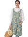 APRONNER Cozy Adjustable Cross Back Aprons for Women with Pockets Cotton Linen Cooking Kitchen Baking Colorful Floral