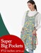 APRONNER Cozy Adjustable Cross Back Aprons for Women with Pockets Cotton Linen Cooking Kitchen Baking Colorful Floral