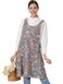 APRONNER Cozy Adjustable Cross Back Aprons for Women with Pockets Cotton Linen Cooking Kitchen Baking Plum Blossom