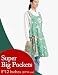 APRONNER Cozy Adjustable Cross Back Aprons for Women with Pockets Cotton Linen Cooking Kitchen Baking Rose Flowers