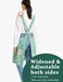 APRONNER Cozy Adjustable Cross Back Aprons for Women with Pockets Cotton Linen Cooking Kitchen Baking Rose Flowers