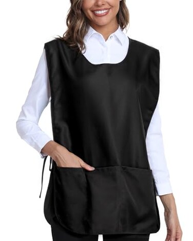 Argstar Unisex Waterproof Cobbler Apron with 3 Pockets for WomenMen Black