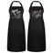 Auidy_6TXD Auidy 6TXD 2pcs Black Rhinestone Hair Stylist Apron Classic Design with Three Pockets Adjustable Waterproof UnisexAdults