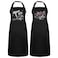 Auidy_6TXD Auidy 6TXD 2pcs Black Rhinestone Hair Stylist Apron Classic Design with Three Pockets Adjustable Waterproof UnisexAdults
