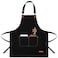 APRONPANDA Chef Apron for Men Women with Pockets Adjustable Neck Strap Heavy Duty Canvas Gardening Apron Water Repellent Apron for Cooking Baking BBQ Working Painting Black