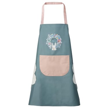 DILLMAN Women Kitchen Apron with Hand Wipe PocketsBig PocketHandwiping Waterproof for Cooking Baking BLUE