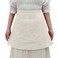 FURPHI Medieval Half Apron with Pockets Linen Waist Aprons Vintage Maid Waiter Costume Beige