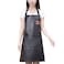GEMBITYFUL Waterproof Aprons for Men Women with Large Pockets PU Material Waterproof Oilproof and Dustproof Apron Black