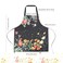IHFAIO Apron for Women with Pockets 2 Pcs Waterproof Floral Apron with Adjustable Neck Strap for Cooking Baking Gardening Crafts