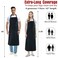 kilofly 2pc Vinyl Extra Long 43 Adjustable Waist Neck Ties Waterproof Apron