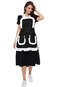 LilMents Womens Ruffles Outline Retro Pockets Apron Kitchen Cooking Cleaning Maid Costume Black