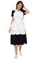 LilMents Womens Ruffles Outline Retro Pockets Apron Kitchen Cooking Cleaning Maid Costume White