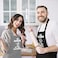 Saukore Funny Aprons for Couple His and Hers Aprons Set Kitchen Aprons with 2 Pockets for Cooking Grilling Baking Anniversary Wedding Bridal Shower Birthday Gifts for Couples