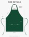 Syntus Chef Apron for Men Women Kitchen Cooking Apron with Pockets Adjustable Bib Aprons Stain Resistant 1 Pack Dark Green