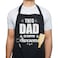 VAGAVY 100 Cotton Black Funny Aprons for Men Dad Husband Birthday Fathers Day Grilling Gifts for Papa Husband