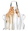 WONDERTIFY Funny Giraffe ApronWild Animal Watercolor Giraffe Brow White Bib Apron with Adjustable Neck for Men WomenSuitable for Home Kitchen Cooking Waitress Chef Grill Bistro Baking BBQ Apron