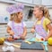 DEABOLAR Kids Aprons for Girls Toddler Aprons with Pockets for Kids Cooking Baking Painting Crafting Art Gardening Adjustable