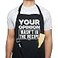 VAGAVY 100 Cotton Black Funny Aprons for Men Dad Husband Birthday Fathers Day Grilling Gifts for Papa Husband