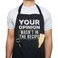 VAGAVY 100 Cotton Black Funny Aprons for Men Dad Husband Birthday Fathers Day Grilling Gifts for Papa Husband