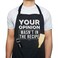 VAGAVY 100 Cotton Black Funny Aprons for Men Dad Husband Birthday Fathers Day Grilling Gifts for Papa Husband
