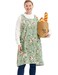 APRONNER Big Plus Size Aprons for Women with Pockets Cotton Linen Baking Kitchen Cooking Rose Flowers