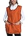 Xeoxarel Unisex Cobbler Apron with 3 Pockets Vest Orange Universal Apron for Women or Men