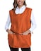 Xeoxarel Unisex Cobbler Apron with 3 Pockets Vest Orange Universal Apron for Women or Men
