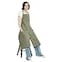Jaspfct Pottery Apron Split Leg100 Cotton Artist Apron 3 Pockets for Women MenCeramics Clay MD028GreenM