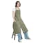 Jaspfct Pottery Apron Split Leg100 Cotton Artist Apron 3 Pockets for Women MenCeramics Clay MD028GreenM