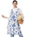APRONNER Cozy Adjustable Cross Back Aprons for Women with Pockets Cotton Linen Cooking Kitchen Baking Stranger Blossoms