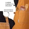 AMOUR INFINI Cotton Solid Aprons for Women with Pocket Adjustable Strap and Waist Ties Washed Chef Aprons for Cooking Baking and Gardening 275 x 33 Inches Yellow