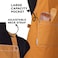 AMOUR INFINI Cotton Solid Aprons for Women with Pocket Adjustable Strap and Waist Ties Washed Chef Aprons for Cooking Baking and Gardening 275 x 33 Inches Yellow
