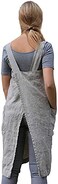 YESDOO Cotton Linen Apron Cross Back Apron for Women with Pockets Pinafore Dress for Baking Cooking