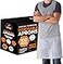 Xpose Safety 100 Pack White Disposable Aprons Individually Wrapped Waterproof Polyethylene for Cooking Food Prep and Cleaning 1 Mil Durable 24 x 48