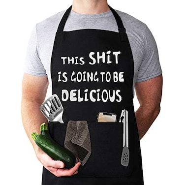 LYLPYHDP Aprons for Men Mens Apron Funny Aprons for Men Husband Birthday Gift Perfect for Kitchen Cooking BBQ Baking Gifts for Husband Gifts for Fathers Day