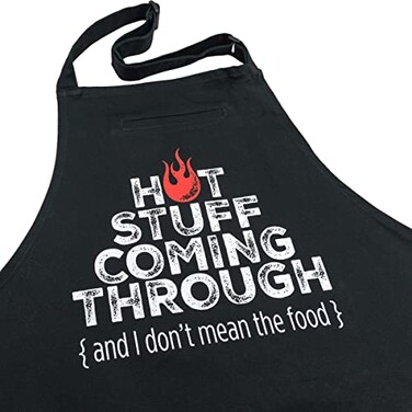 FixGrub Chefs Apron Grill Apron Funny Aprons for Men and Women 3 Pockets BBQ Apron Only