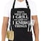 ALIPOBO Funny Grilling Aprons for Men BBQ Cooking Apron with 2 Pockets Adjustable Neck Strap and 40 Long Ties Thats What I Do I Grill and I Know Things