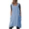VLZUFE Cotton Linen Apron for women Cross Back Apron Pinafore Dress for Baking Cooking Gardening Work