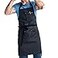 hedley &amp; hedley bennett Essential Apron Adjustable Bib Chef Apron with 3 Pockets Towel Loop 8oz Cotton Canvas Char Grey