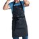 hedley &amp; hedley bennett Essential Apron Adjustable Bib Chef Apron with 3 Pockets Towel Loop 8oz Cotton Canvas Char Grey