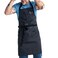 hedley &amp; hedley bennett Essential Apron Adjustable Bib Chef Apron with 3 Pockets Towel Loop 8oz Cotton Canvas Char Grey