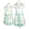 NEOVIVA Cooking Aprons with Pockets for Mama and Me Doublelayered Bib Apron for Cooking Baking BBQ and Gardening Gift Pack for Mothers Day Christmas Style Kathy Floral Hydrangea Clear Aqua