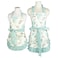 NEOVIVA Cooking Aprons with Pockets for Mama and Me Doublelayered Bib Apron for Cooking Baking BBQ and Gardening Gift Pack for Mothers Day Christmas Style Kathy Floral Hydrangea Clear Aqua
