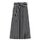 iFly US Waist Aprons for Men Women Chef Half Apron Server Apron in Black White Pinstripe
