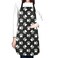 Abucaky Dog Animal Paws Print Waterproof Apron for Adults Chef Bib With Roomy Pocket for Kitchen BBQ Crafting Drawing
