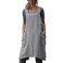 YESDOO Cotton Linen Apron Cross Back Apron for Women with Pockets Pinafore Dress for Baking Cooking