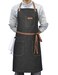 DingSay Trendy Denim Chef Apron with Pockets Mens Womens Professional Kitchen Bib Black Apron for Cooking Grill BBQ Server with Towel Loop and Adjustable Neck Straps