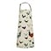 RosieLily Rooster Apron Cute Chicken Apron for Women Beige with Pockets for Cooking Baking Gardening Gifts