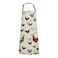 RosieLily Rooster Apron Cute Chicken Apron for Women Beige with Pockets for Cooking Baking Gardening Gifts